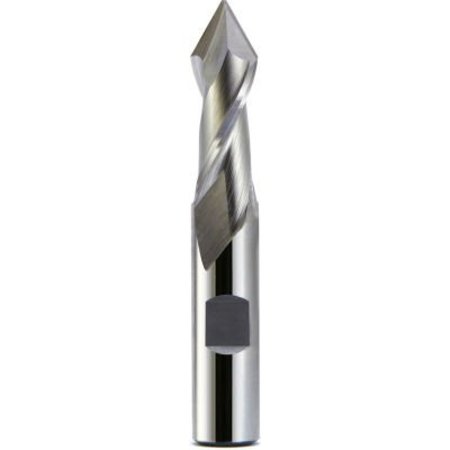 MELIN TOOL CO 3/4" Dia., 3/4" Shank, 1-11/16" LOC, 3-15/16" OAL, 2 Flute 60° Cobalt Drill Mill, TiCN A-2424-DP60-TiCN